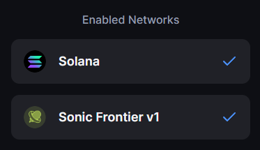 Switch to Sonic Frontier V1 Network